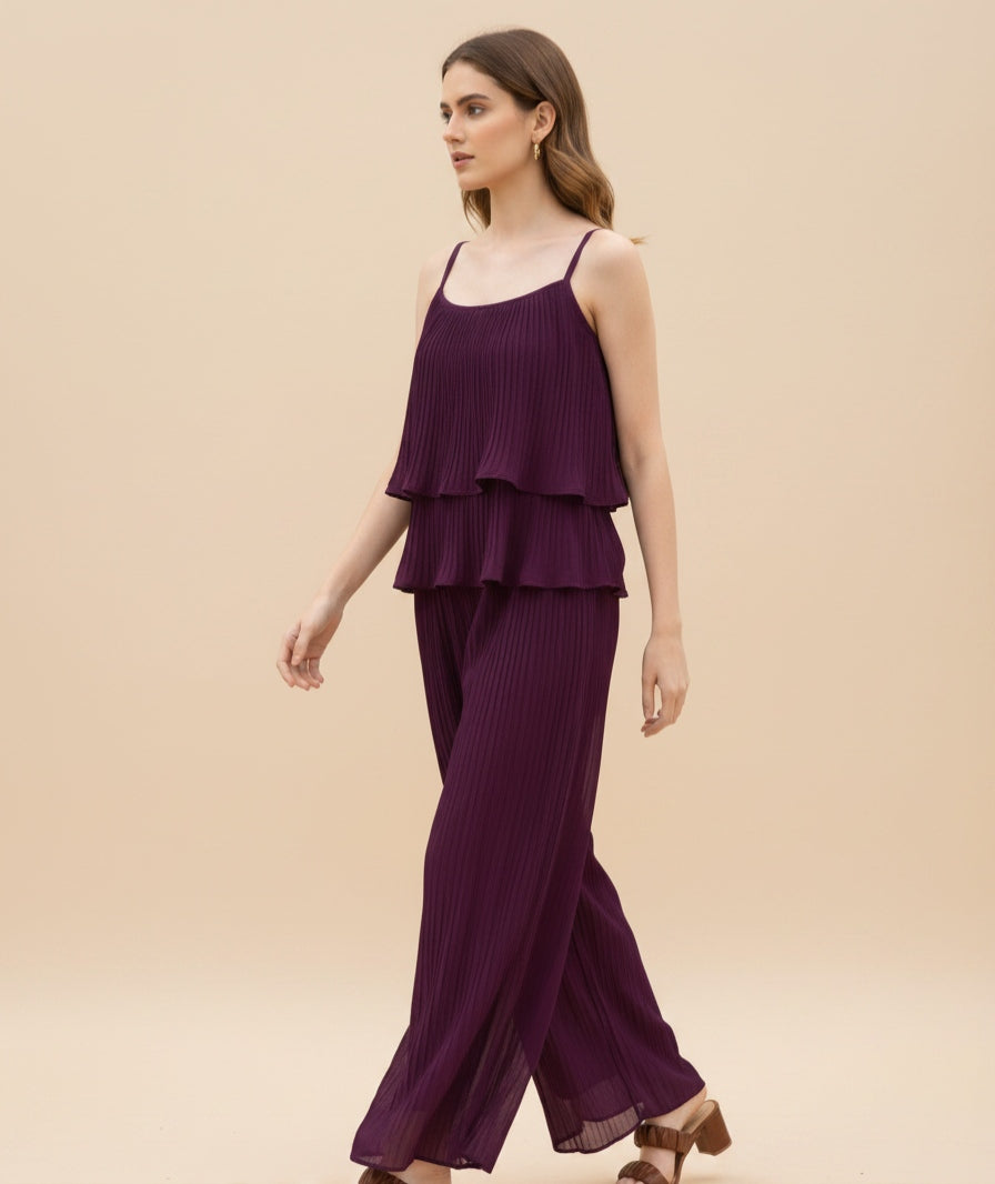 Fancy Crushed Georgette Sleeveless Jump Suit