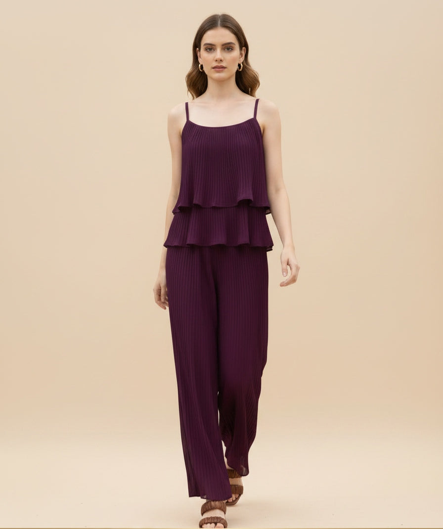 Fancy Crushed Georgette Sleeveless Jump Suit