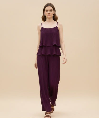 Fancy Crushed Georgette Sleeveless Jump Suit